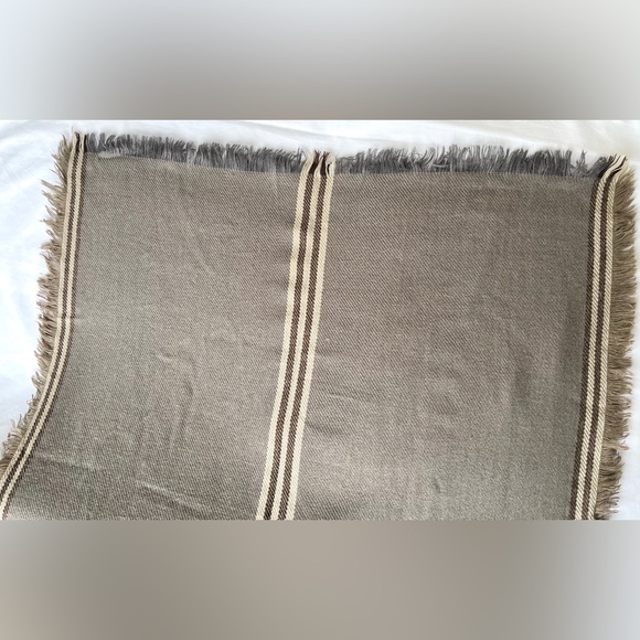 Taupe Fringed Blanket Scarf - Picture 8 of 15